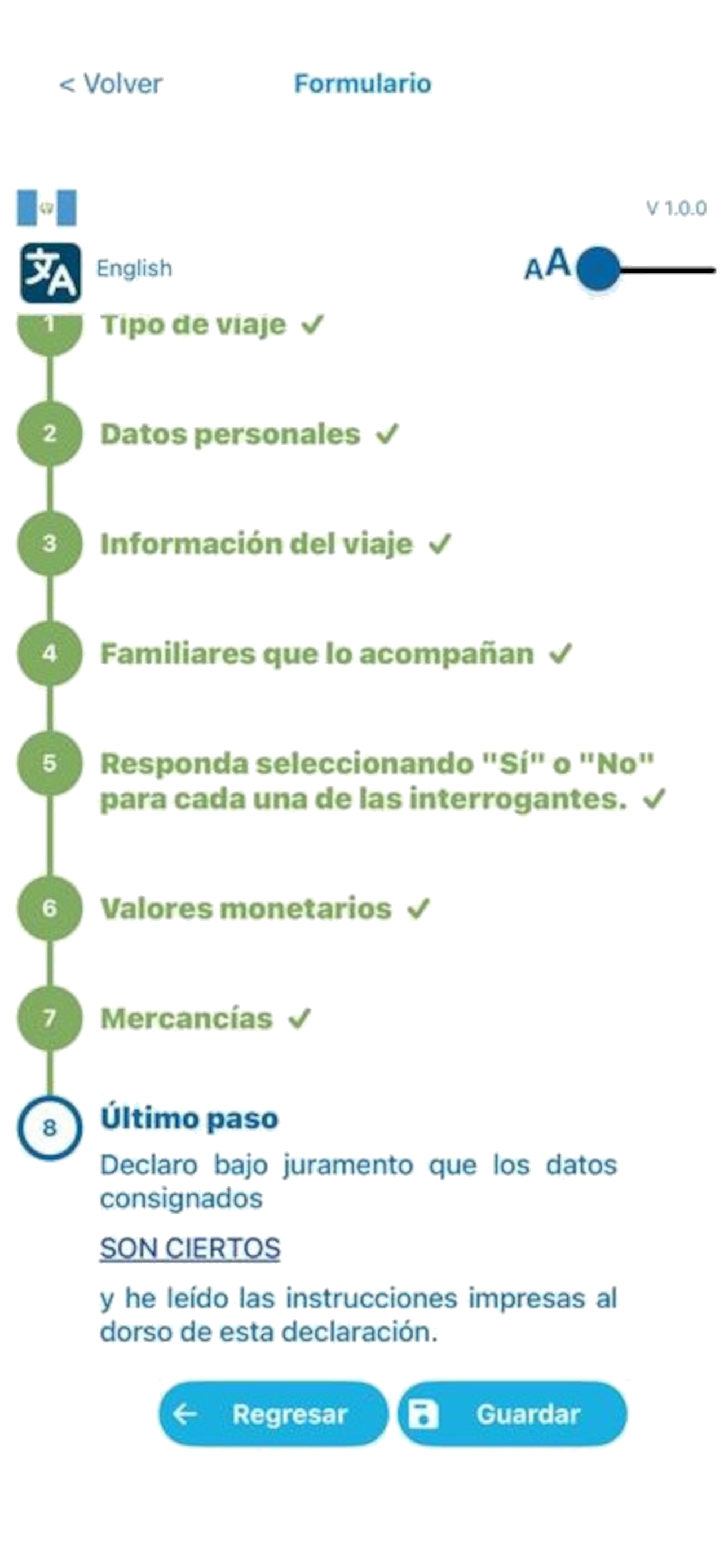 Declaración Del Viajero SAT-GT