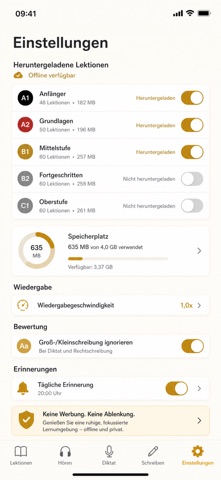 German Dictation Practice Screenshot 10 of 10