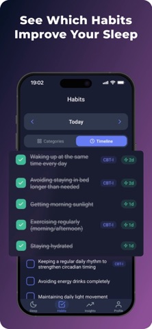 Sleep Habits Tracker & CBT-I screenshot