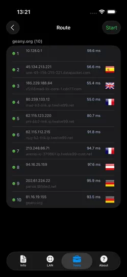 Screenshot von Network Analyzer: Net Tools auf dem iPhone 2