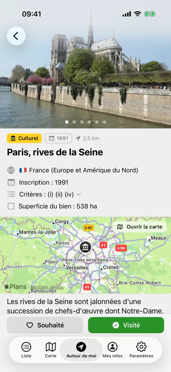 Screenshot #2 pour World Heritage -  Liste UNESCO