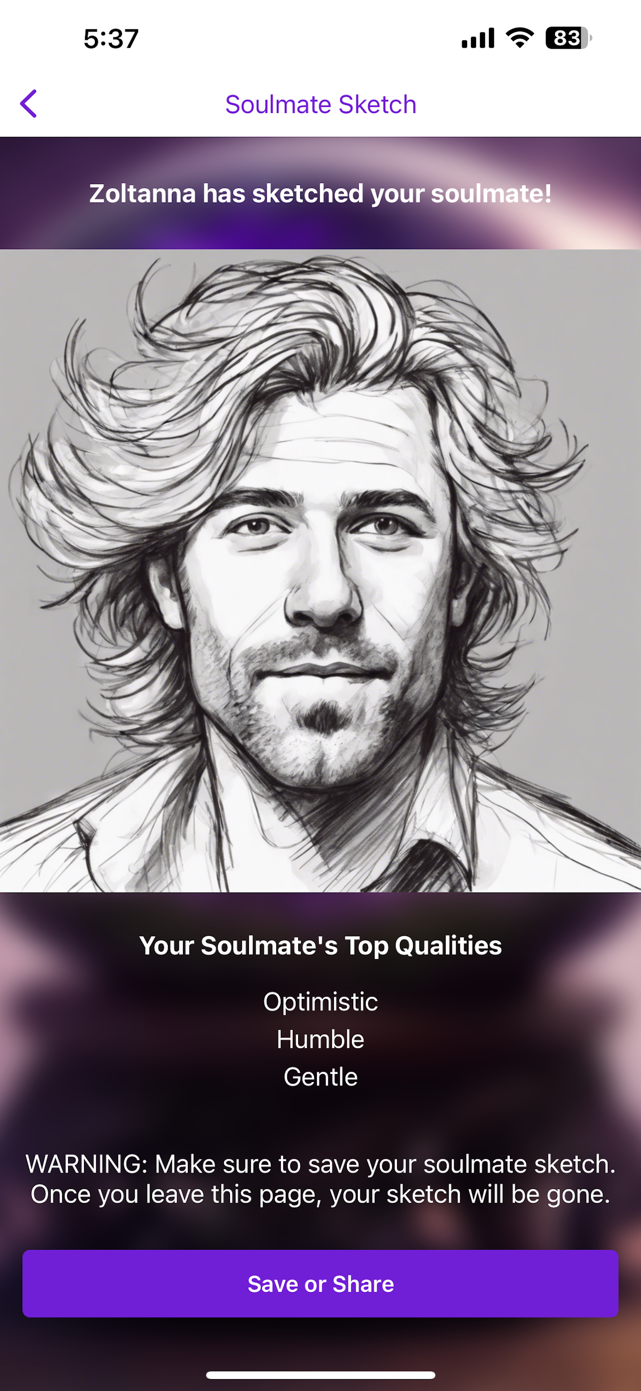 Zoltanna - Soulmate Sketch