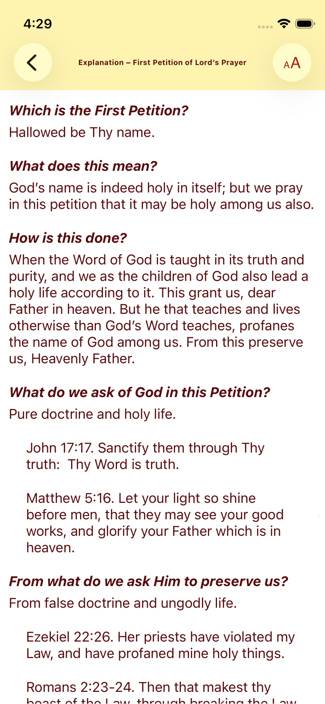 Lutheran Catechism screenshot 4