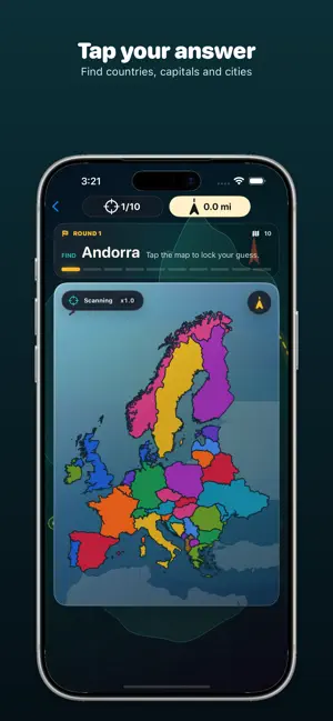 GeoMiles: World Map Quiz screenshot 2