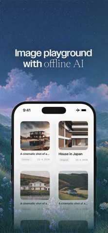 Local AI Art: PhoneDiffusion iPhone screenshot