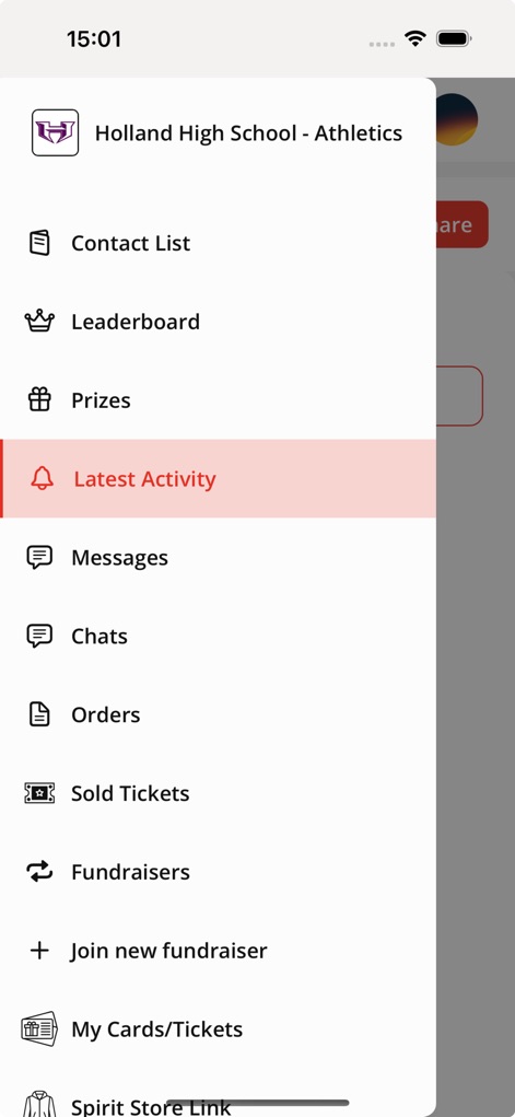 RAISE365 - Explore the intuitive side navigation menu, showing easy access to essential sections such as 'Latest Activity' and 'Prizes'.