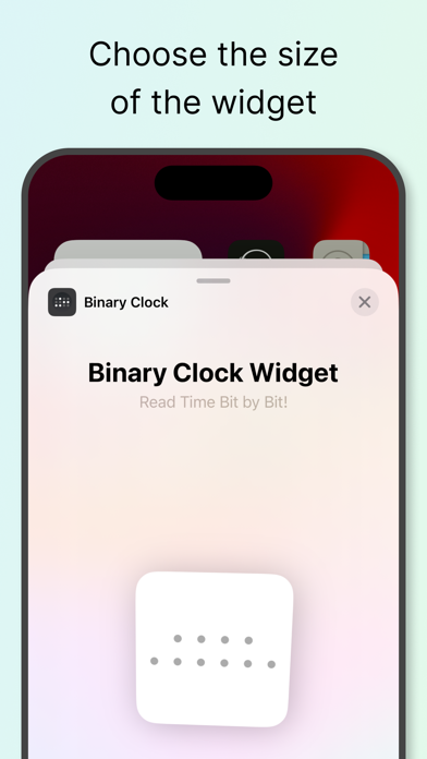 Widget Binary Clock iPhone screenshot 2 - Lifestyle app