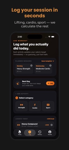 TDEE Calculator: LoadFuel iPhone screenshot