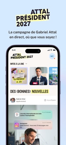 Attal Président iPhone screenshot