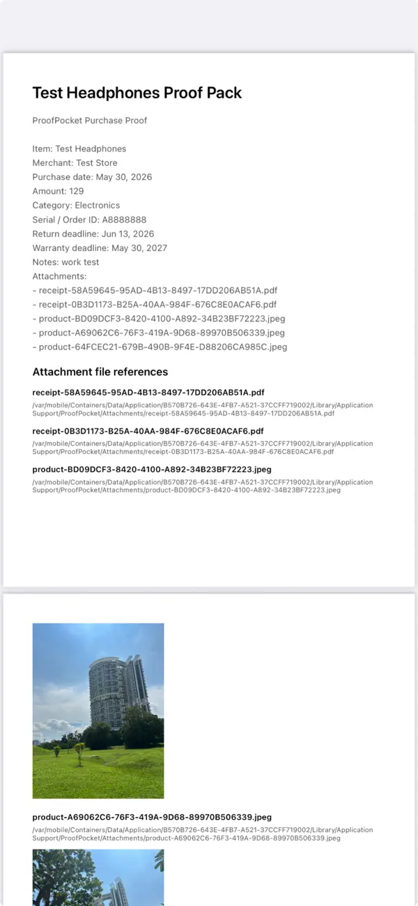 Screenshot #3 pour ProofPocket Receipt Wallet