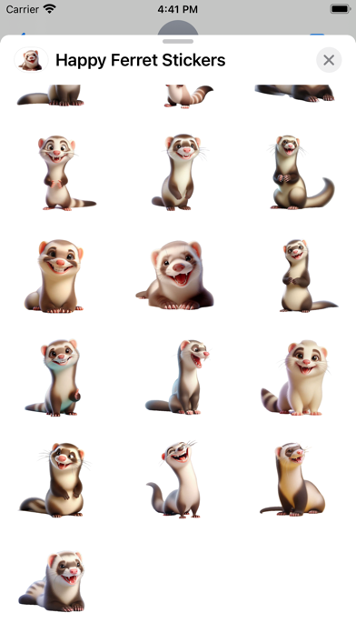 Screenshot #3 pour Happy Ferret Stickers