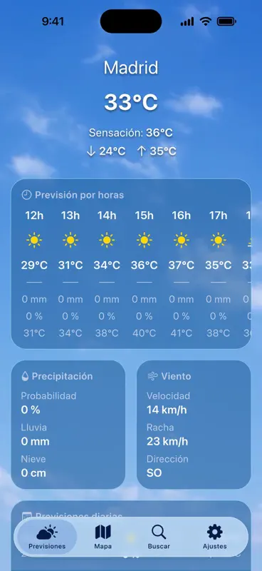 Tiempo + Radar de Lluvia y UV screenshot 1 of 6