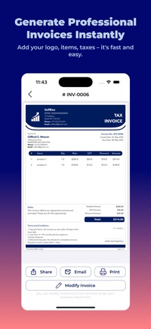 SelfBizz: Invoices & Reports © screenshot