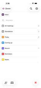 Zonon - Private Meeting Notes screenshot