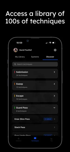 FlowRoll - BJJ Training Pal iPhone screenshot 4