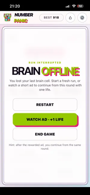 Number Panic - Brain Challenge screenshot 3