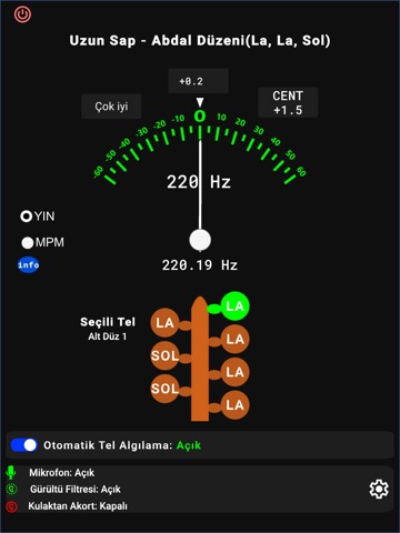 Baglama Tuner– Automatic Tuner iPad screenshot 1