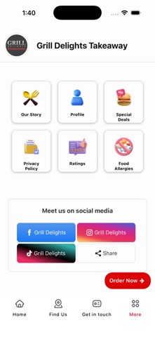 Grill Delights Takeaway iPhone screenshot