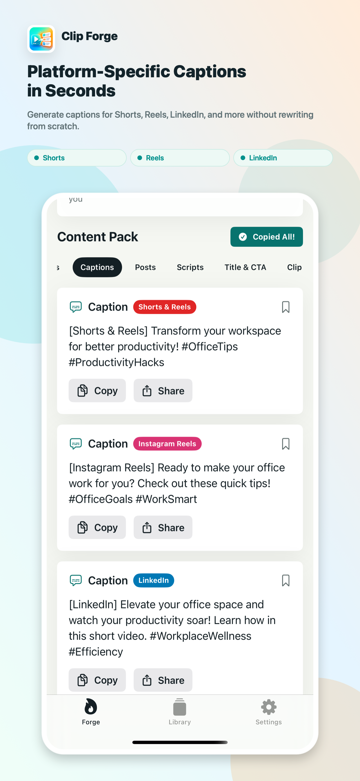 Clip Forge screenshot 3