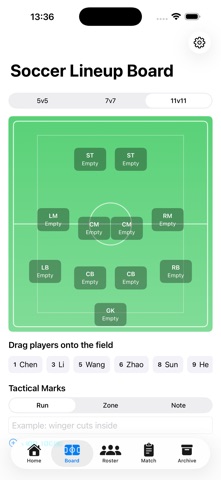 Soccer Lineup Board2026 iPhone screenshot