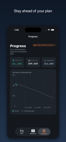 Debt Descent: Payoff Planner iPhone screenshot