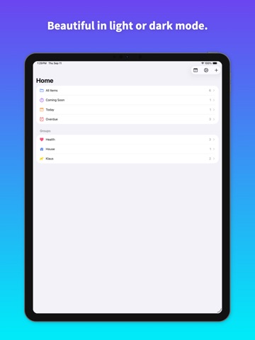 Repeaters: Track Repeat Todos iPad screenshot