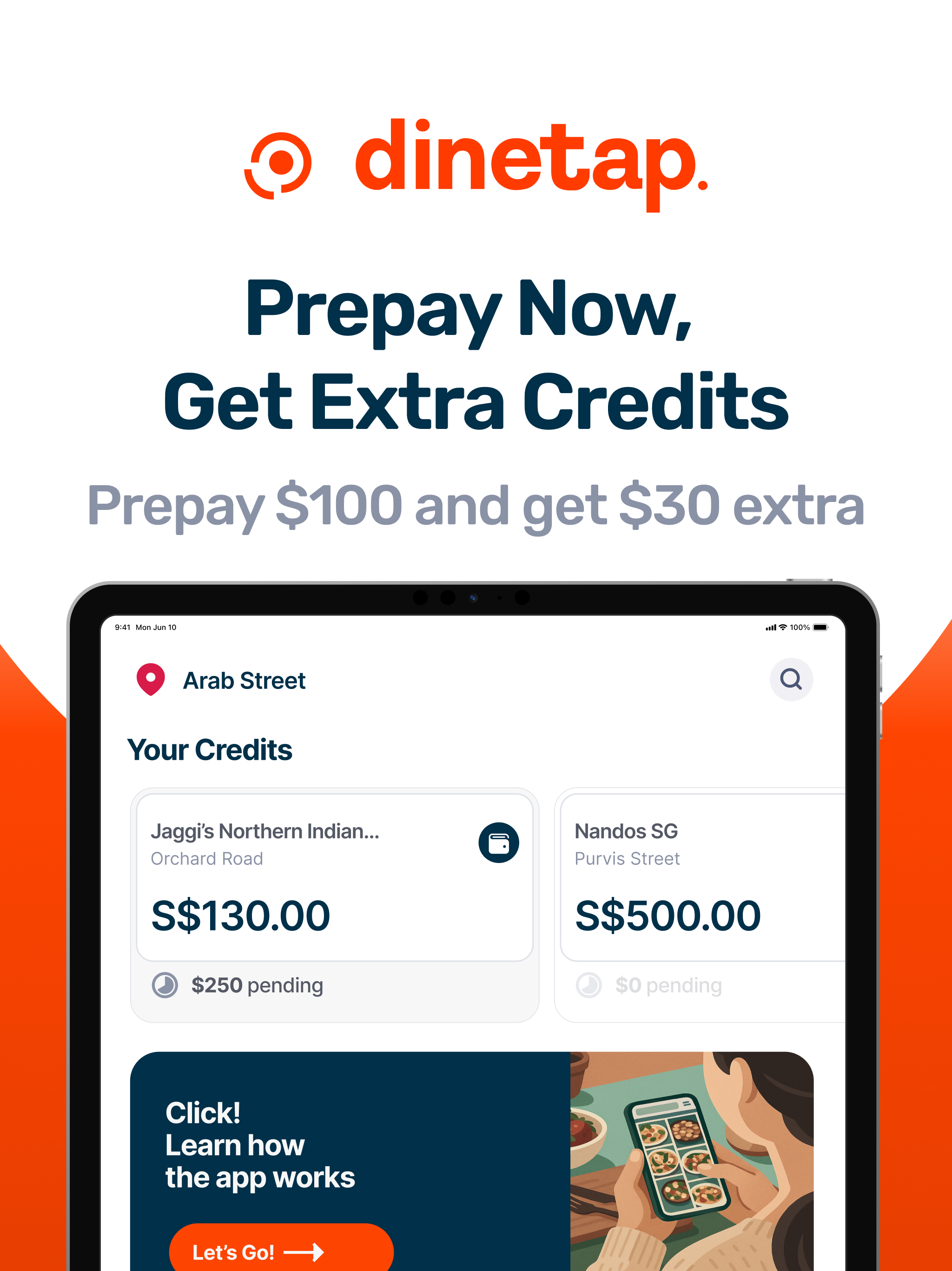 Dinetap: Prepay & Earn
