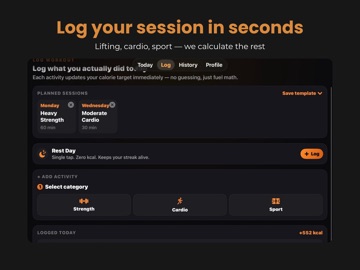 TDEE Calculator: LoadFuel iPad screenshot