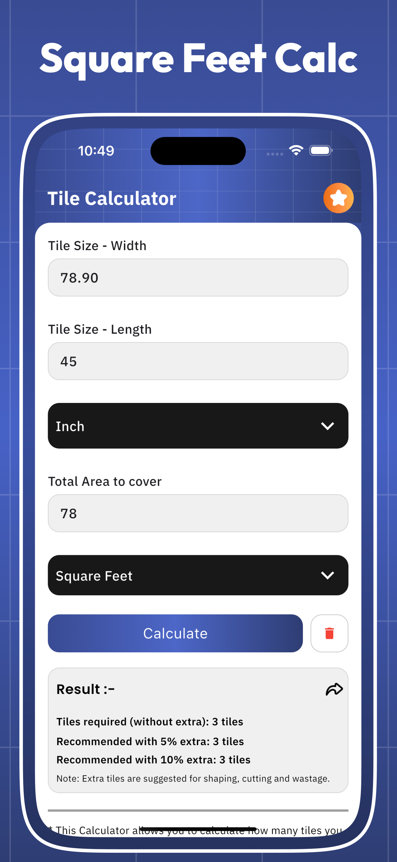 Tiles Calculator Floor & Wall screenshot 3