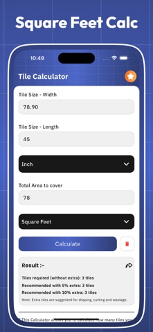 Tiles Calculator Floor & Wall Screenshot 3 of 4
