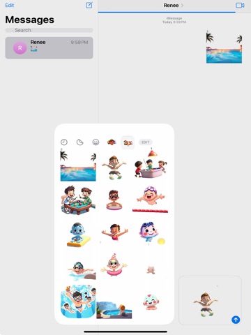 Swimming Pool Bliss Stickers iPad screenshot