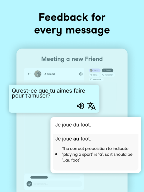Univerbal AI Language Learning iPad screenshot 3 - Education app