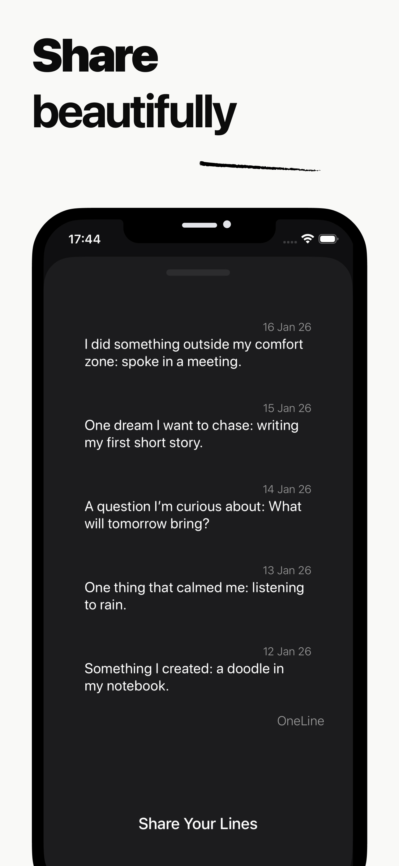 OneLine: Daily Journaling