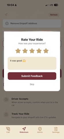 AADD Rides iPhone screenshot