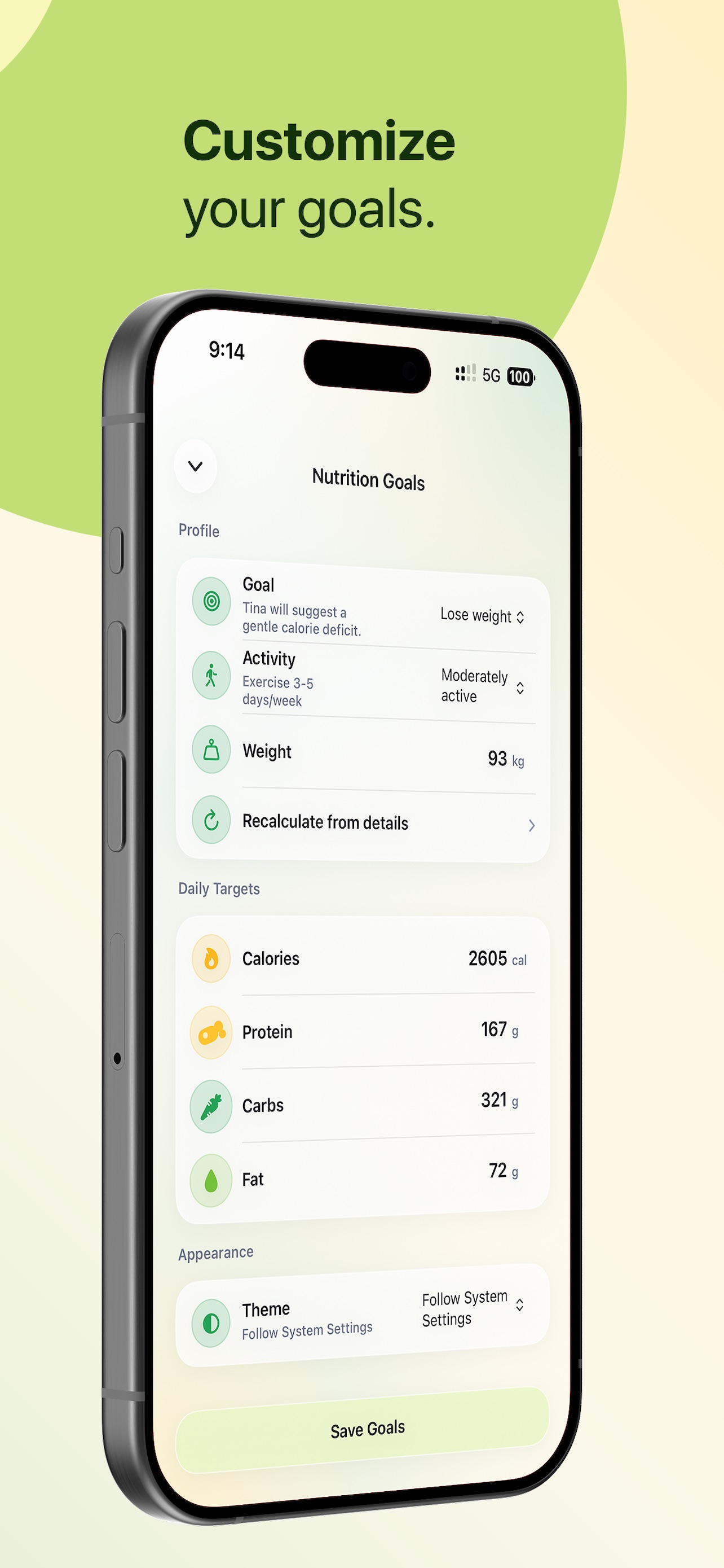 Tina - Calorie Tracker screenshot 4