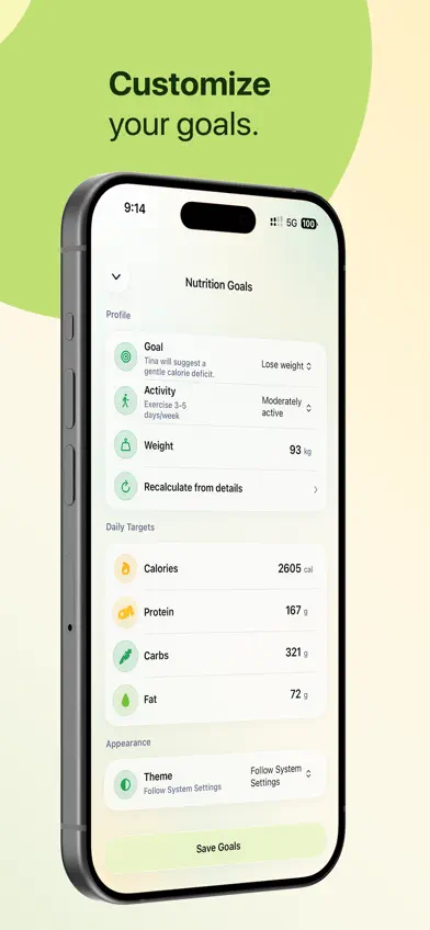 Tina - Calorie Tracker screenshot 4