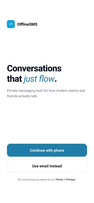 OfflineSMS Messenger screenshot 1