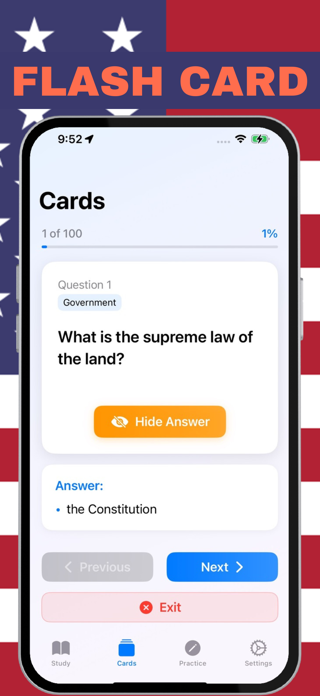 Citizenship Test Preparation Screenshot 2 of 10
