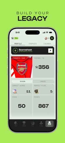 Scoresheet screenshot