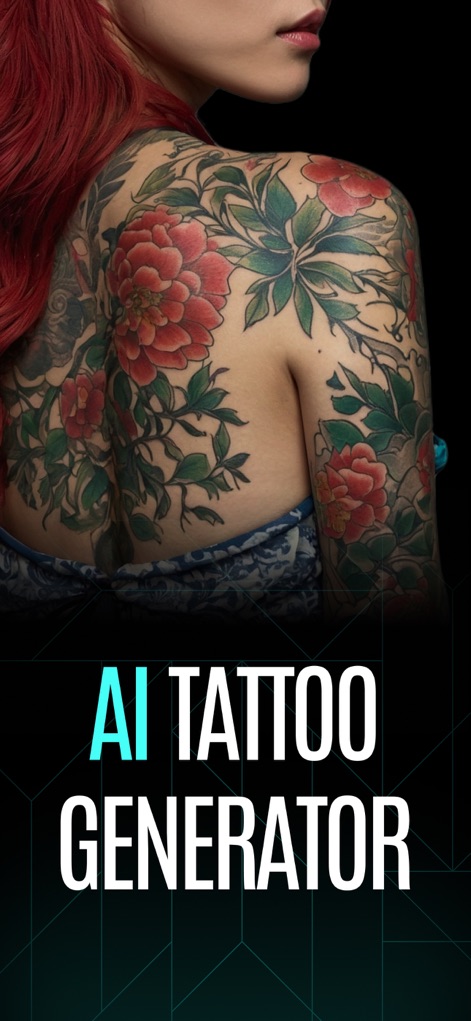 Tattoo AI Design Generator－Ink - See how the app's powerful AI generates complex, personalized tattoo designs, transforming full back canvases into stunning art.