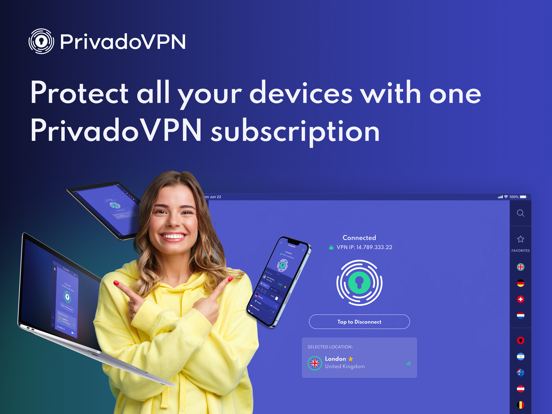 PrivadoVPN Fast VPN and Proxy iPad screenshot 8 - Utilities app
