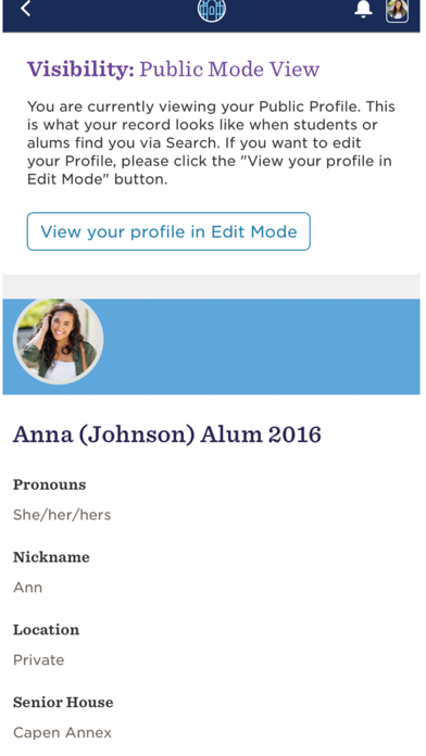 Smith College Network Screenshot