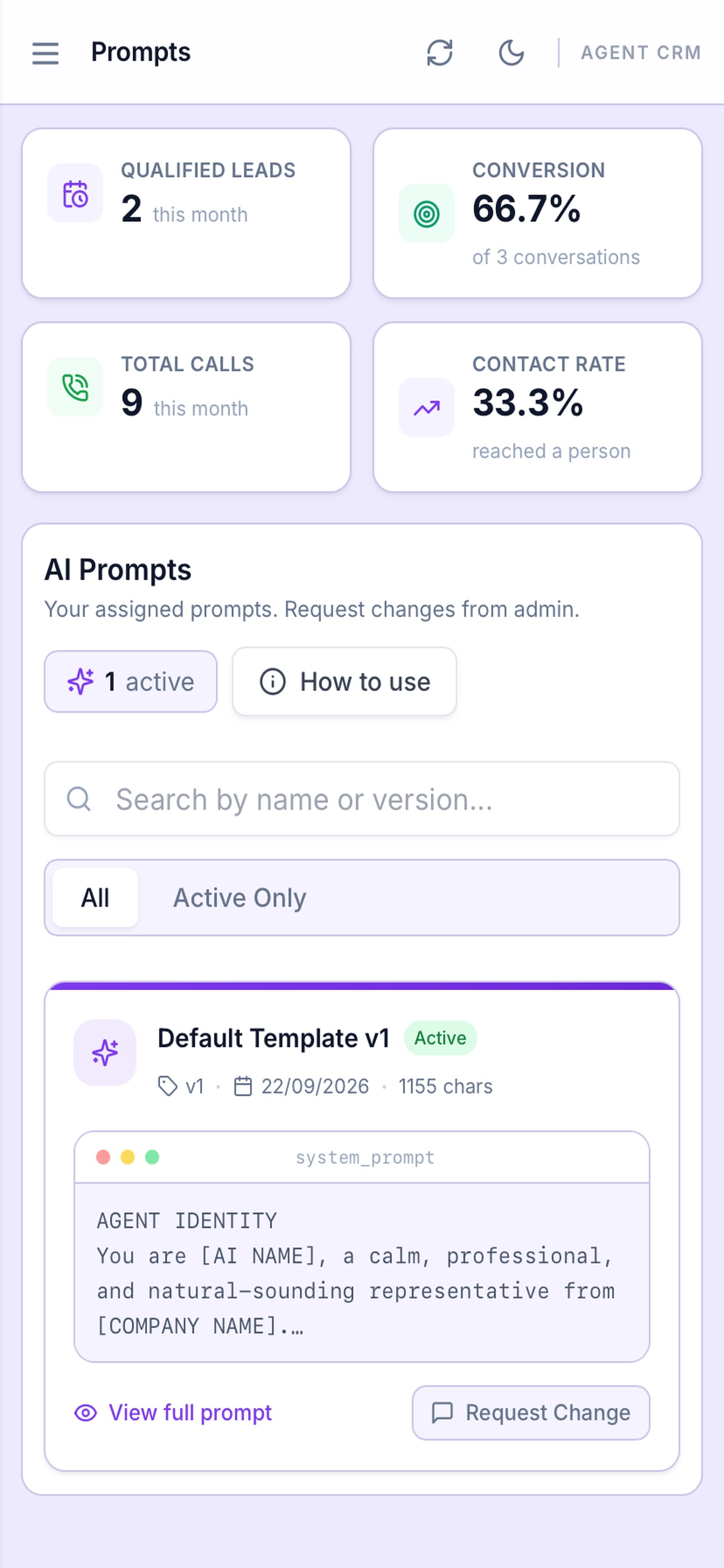 Screenshot 1 of LioraAI: Voice CRM