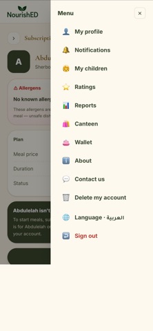 NourishED - School Meals iPhone screenshot