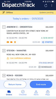DispatchTrack Mobile screenshot 1