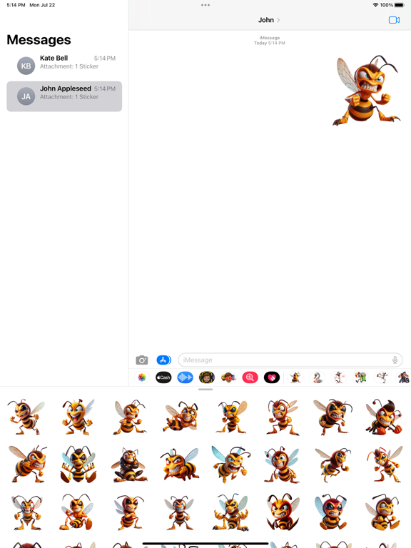 Screenshot #4 pour Angry Hornet Stickers