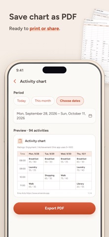 Ema Acta: Activity & Mood Log Screenshot 4 of 5