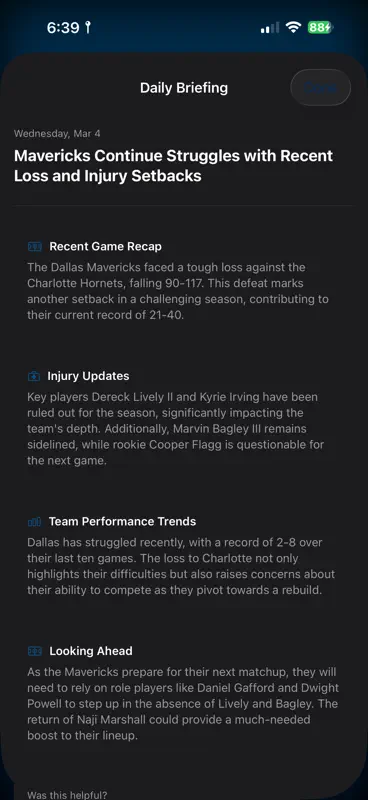 Mavs Plus screenshot 3 of 3