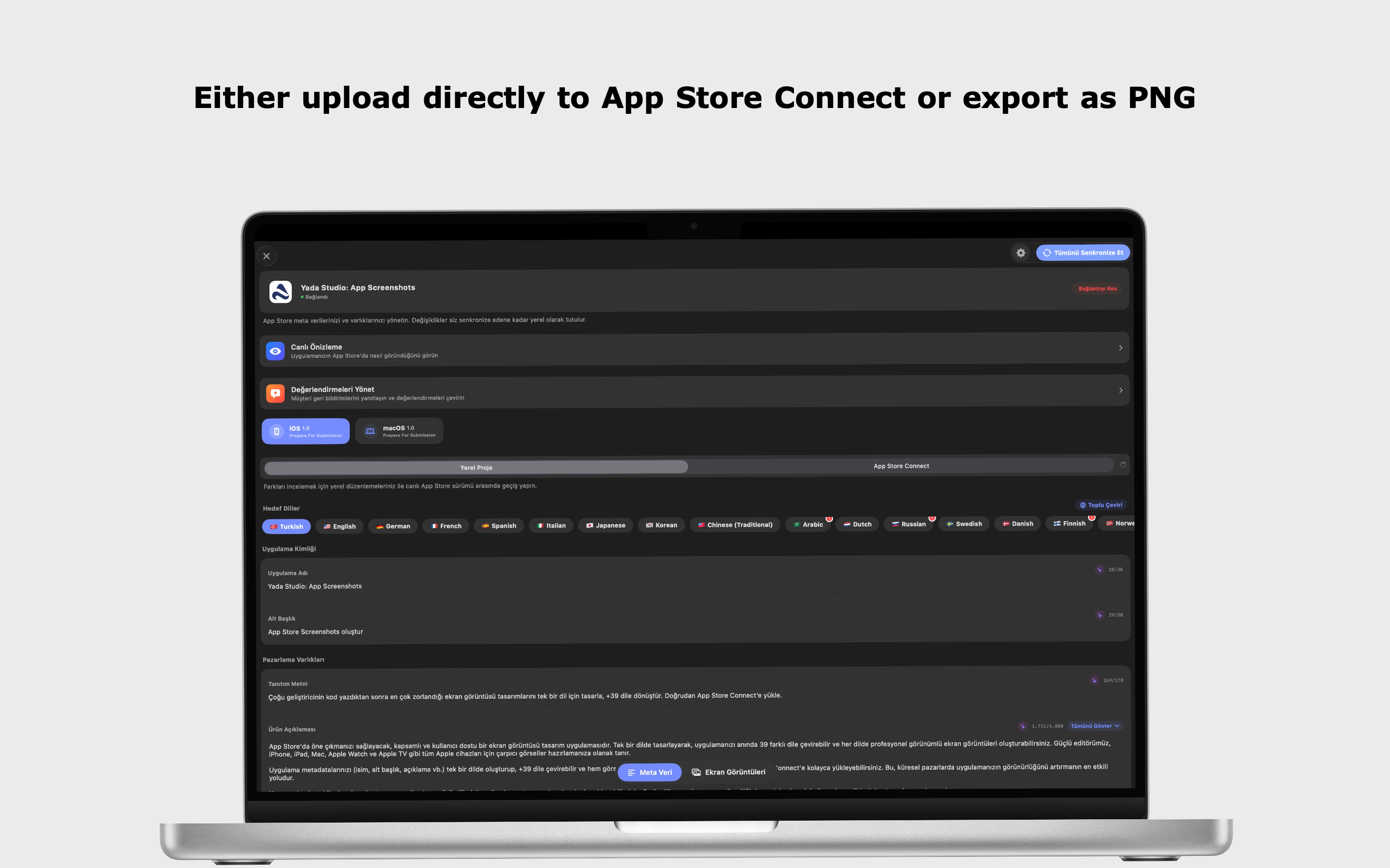 Yada Studio: App Screenshots