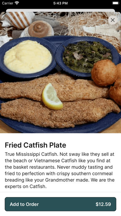 David's Catfish House iPhone screenshot 3 - Food & Drink app